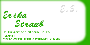 erika straub business card